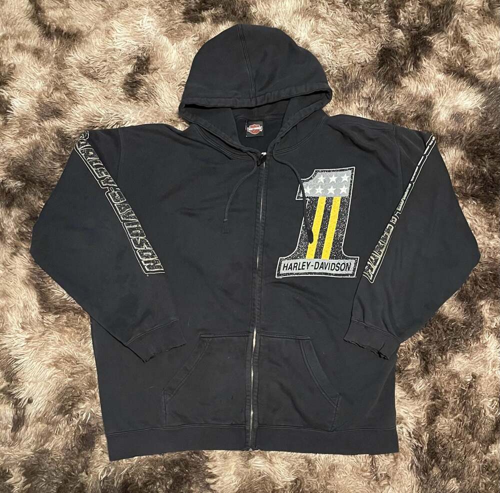 Harley-Davidson Monty's Cycle Shop W. Bridgewater Full-Zip Hoodie